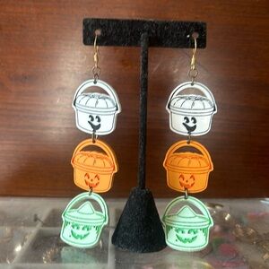 McDonalds Halloween bucket earrings